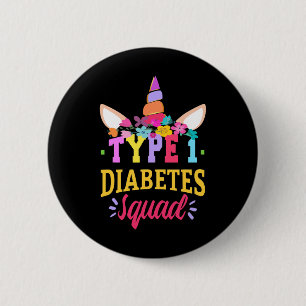 Typ 1 Diabetes Medvetenhet T1d Squad Enhörning Reg Knapp