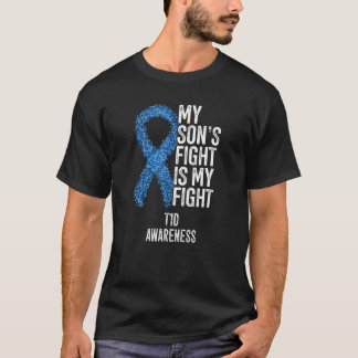Typ 1-diabetes min sons kamp är min kamp T1D Awa. T Shirt