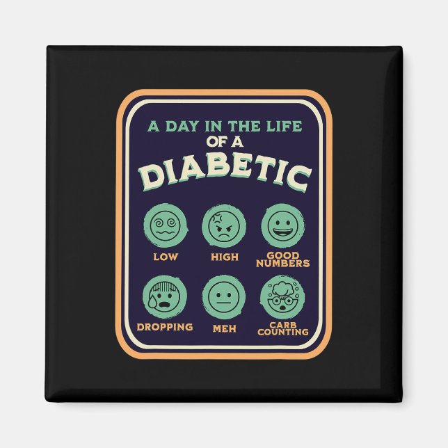 Typ 1- diabetes per dag som diabetessändamål T1D-  Magnet (Framsidan)