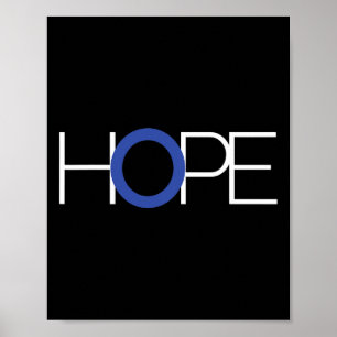 Typ 1 Diabetes T1d Blå Cirkel Medvetenhet Present Poster