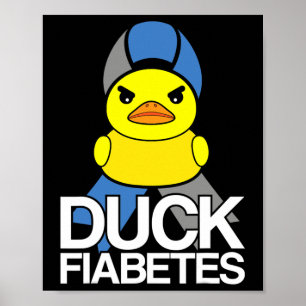 Typ 1 Diabetes T1d Duck Fiabetes För Diabetes Medv Poster