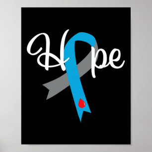 Typ 1-diabetes T1d Höjdhet Ribbon ger mig Poster