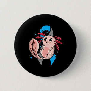 Typ 1 diabetes T1D medvetandegrad Cute Axolotl Ins Knapp