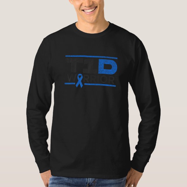 Typ 1-diabetes T1d Warrior T Shirt (Framsida)