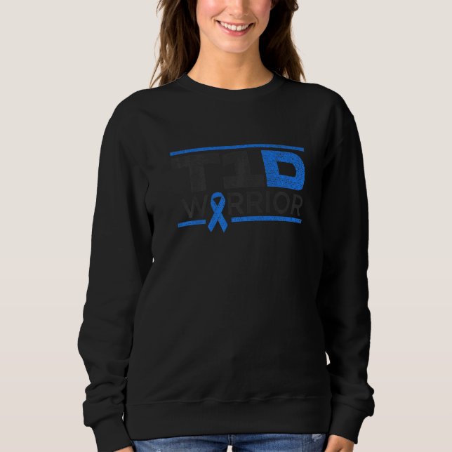 Typ 1-diabetes T1d Warrior T Shirt (Framsida)