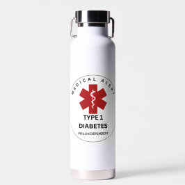 TYP 1 DIABETES-VATTENFLASKA