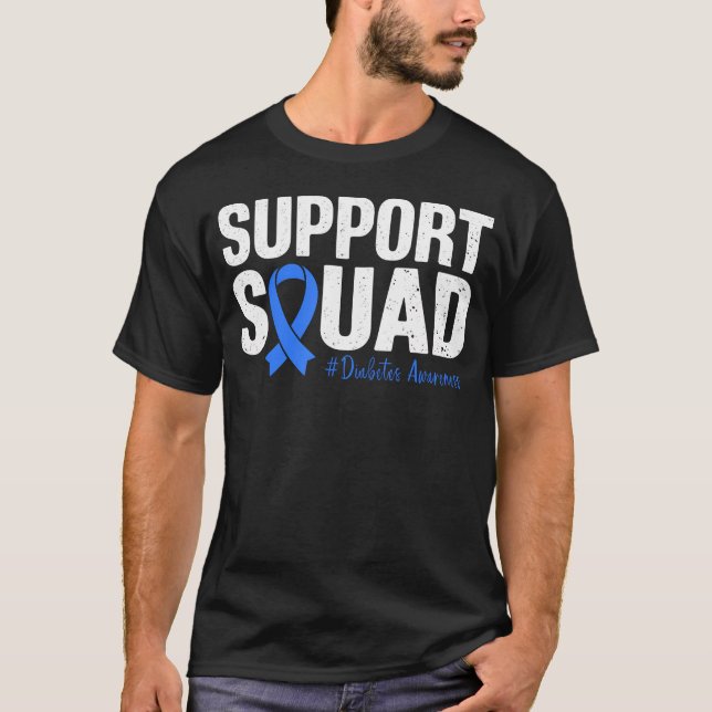 Typ 1 Diabetes Warrior Support Squad Diabetes Awa T Shirt (Framsida)
