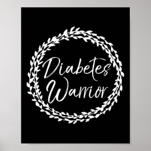 Typ 1 Diabetesfoto Cute Flower Design Diabetes Poster