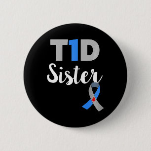 Typ 1-diabetesinformationshjälpsyster Diabetiker Knapp