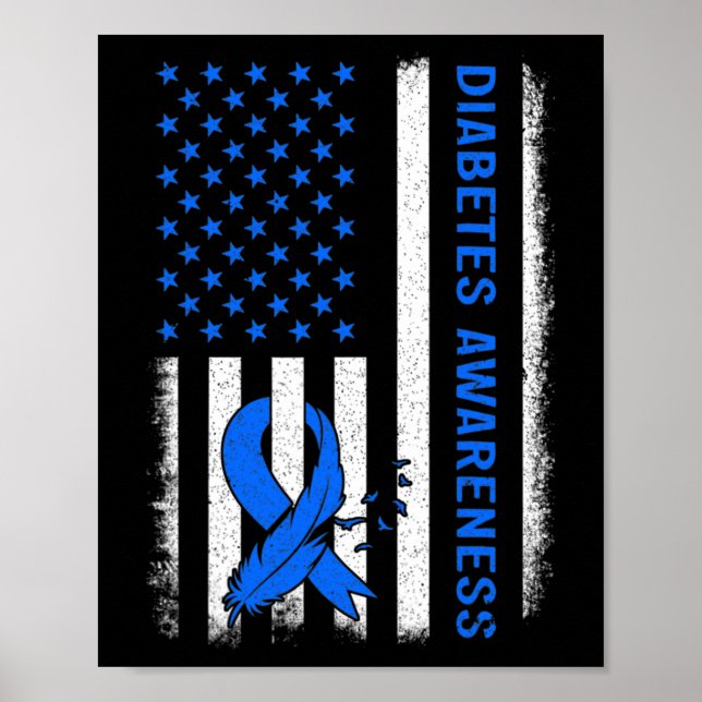 Typ 1 Diabetesmedvetande Amerikanska amerikanska F Poster (Framsidan)
