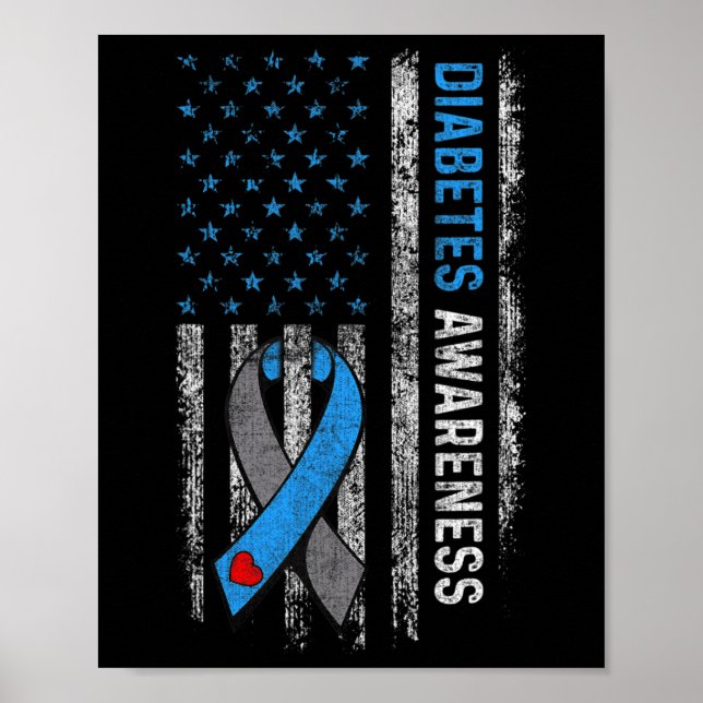 Typ 1 Diabetesmedvetande Amerikanska amerikanska F Poster (Framsidan)