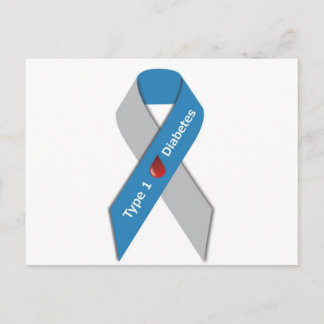 Typ 1 Diabetesmedvetande - band Vykort