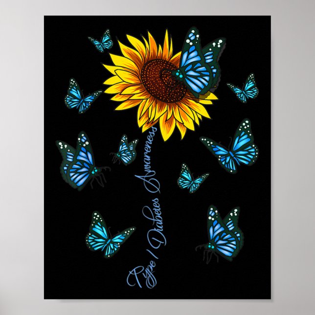 Typ 1 Diabetesmedvetande om ungdomsdiabetes Relate Poster (Framsidan)