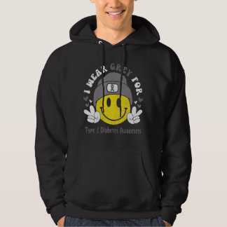 Typ 1 - Diabetesmedvetande - supportgåvor för meny Hoodie