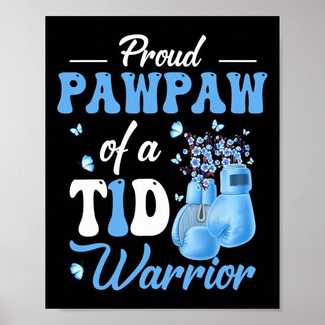 Typ 1-diabetesmedvetandegrad Pawpaw av A T1d Wa Poster (Framsidan)