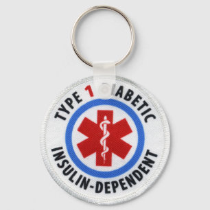 Typ - 1 diabetiker nyckelring