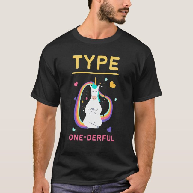Typ 1 Enderig diabetesmajs T Shirt (Framsida)
