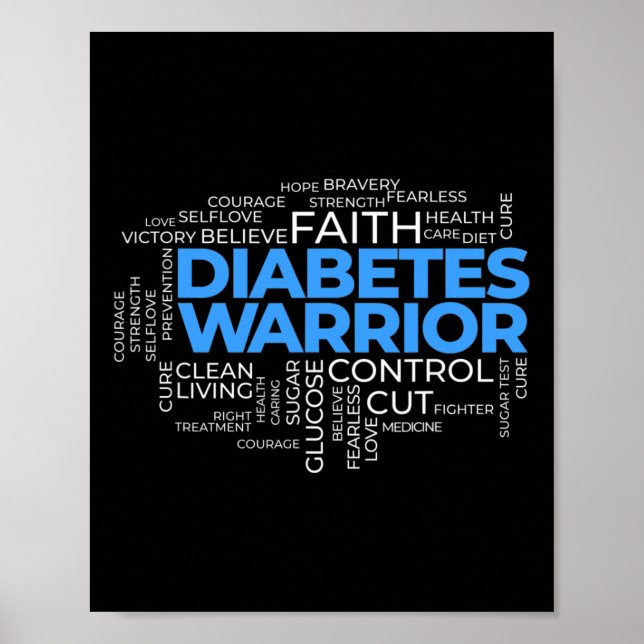 Typ 1 Kamp mot ökad medvetenhet om diabetes Poster (Framsidan)