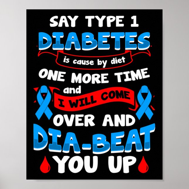 Typ 1 Medvetenhet om diabetes 1 Poster (Framsidan)