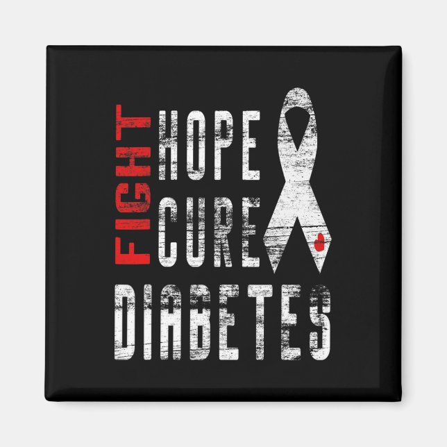 Typ 1 Medvetenhet om diabetes - diabetesdiabetes Magnet (Framsidan)
