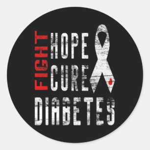 Typ 1 Medvetenhet om diabetes - diabetesdiabetes Runt Klistermärke