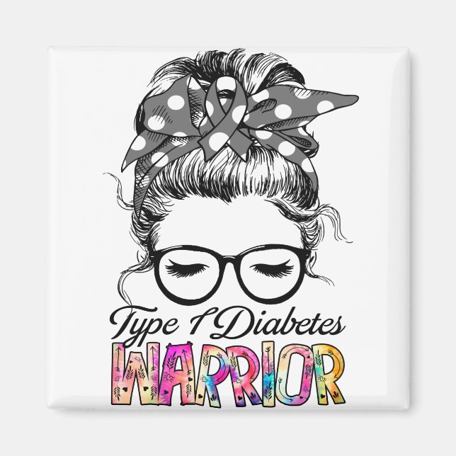 Typ 1 Medvetenhet om diabetes Månadsgåvor Magnet (Framsidan)