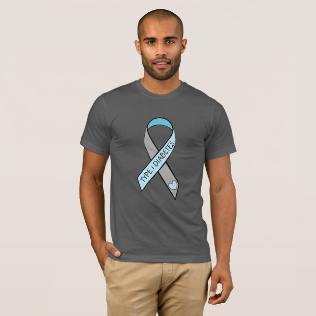 Typ 1 Medvetenhet om diabetes Månadsleverans T-shirt (Hel framsida)