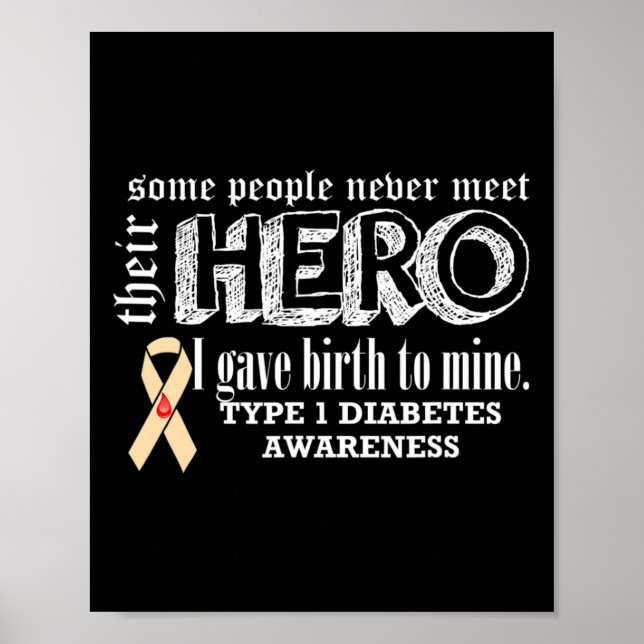 Typ 1 Medvetenhet om diabetes Poster (Framsidan)