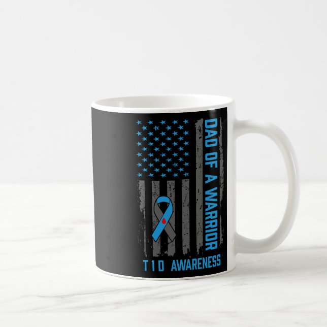 Typ 1 Medvetenhet om diabetes T1d Pappa vid anfall Kaffemugg (Höger)