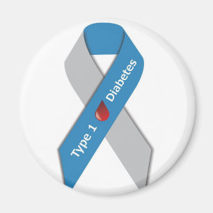Typ - 1 sockersjukamedvetenhetband magnet