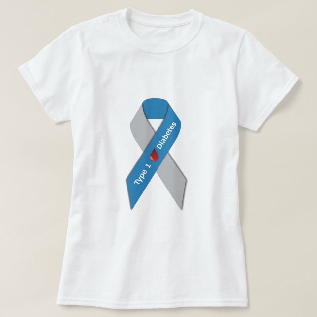Typ - 1 sockersjukamedvetenhetband tee shirt (Design framsida)