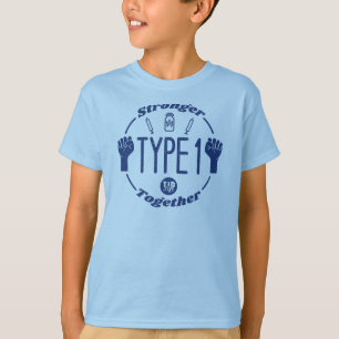 Typ 1 - starkare tillsammans T [Nvy-LtBlu] - Shirt