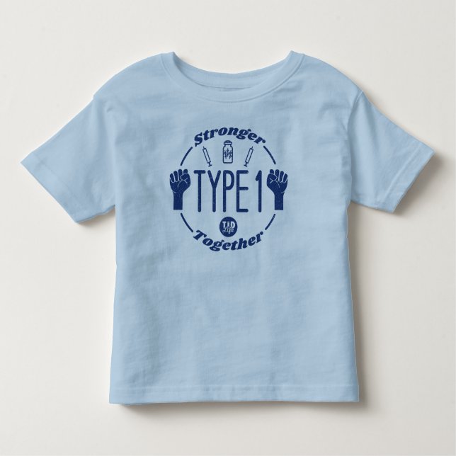 Typ 1 - starkare tillsammans T [Nvy-LtBlu] - Shirt T Shirt (Framsida)