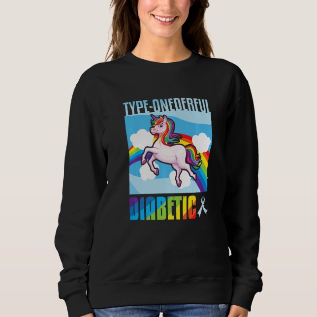 Typ 1 underbar T1D Diabetes  1 T Shirt (Framsida)