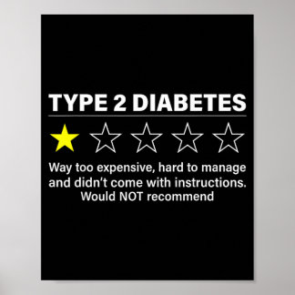 Typ 2 Diabetes T2d Krigare Diabetes Medvetenhet Poster