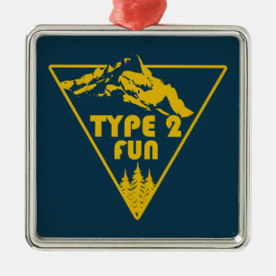 Typ 2-Roligtens berg Julgransprydnad Metall