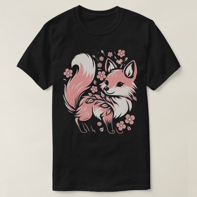 Typ av Blommar för körsbärsfox T Shirt (Design framsida)