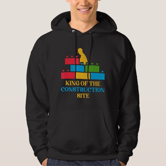 Typ av bygg- och anläggningsbyggare - stor Bygg Hoodie (Framsida)