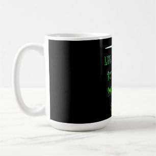 TYP AV GOTH POETS PAINT BLACK LUMINOUSE GRÖNT KAFFEMUGG