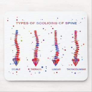 Typ av scoliosis av ryggen musmatta