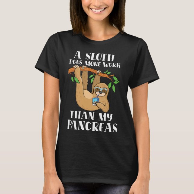 Typ Enderlig Lat Söt Sengångare Typ 1 Diabetes Med T Shirt (Framsida)