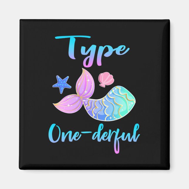 Typ Enderlig Typ 1 Diabetes Medvetenhetskläder  Magnet (Framsidan)