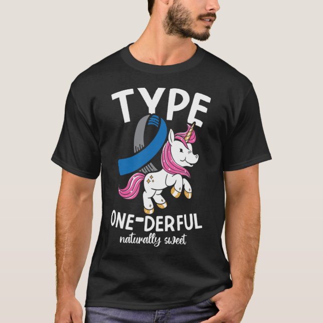 Typ Ett Underbart Naturligt Sött Diabetes  T Shirt (Framsida)