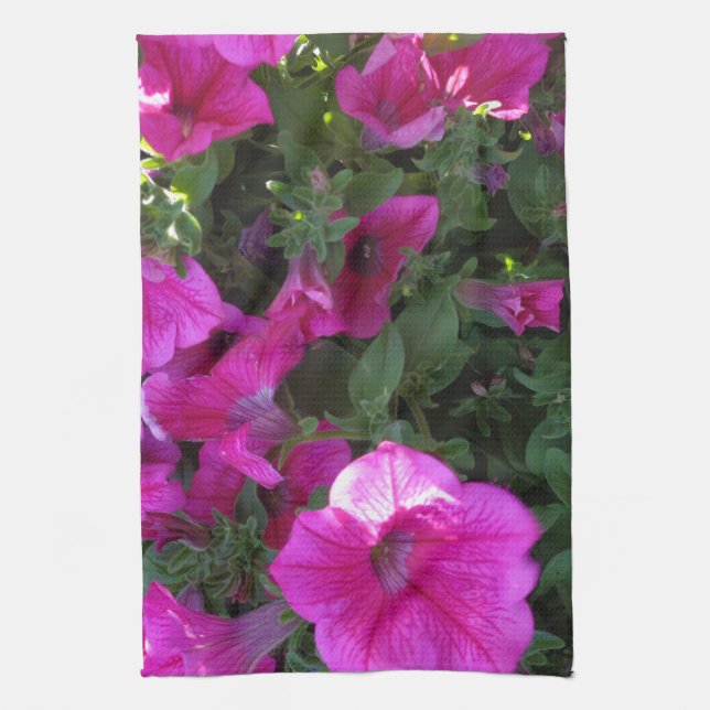 Typ, Flora, Rosa blomma Kökshandduk (Vertikal)