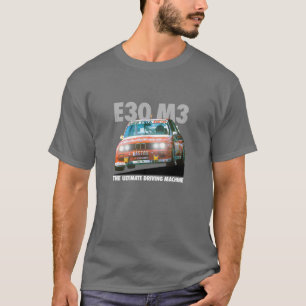 Typ för vit för BMW E30 M3 DTM Racer (Bastos) Tee Shirt