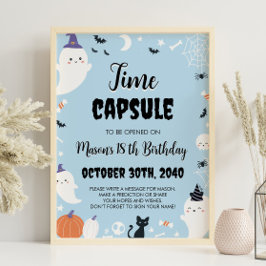 Typ Ghost Birthday Time Capsule-tecken Poster