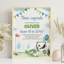 Typ Golf Birthday Time Capsule-tecken