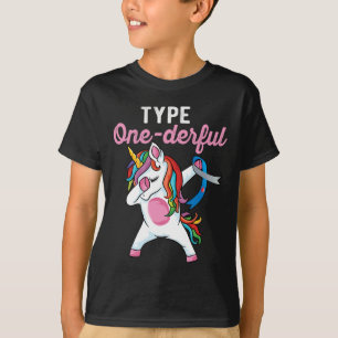 Typ Onederful Dabbing Unicorn Typ 1 Diabetes Awa T Shirt