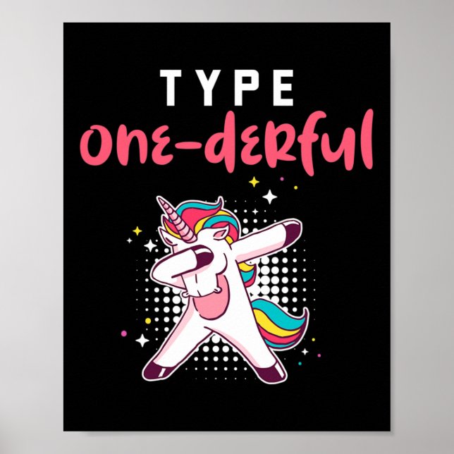 Typ Onederful Diabetes Awareness Diabeties Life Poster (Framsidan)