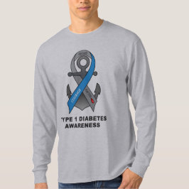 Typ - sockersjuka 1 med ankrar av hopp t shirt